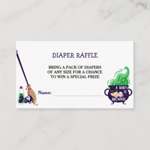 Carte D'accompagnement Un Bébé brasse du Baby shower de sorcière Raffle
