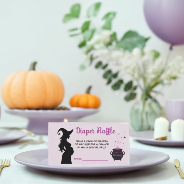Carte D'accompagnement Un Bébé brasse du Baby shower de sorcière Raffle (Créateur téléchargé)