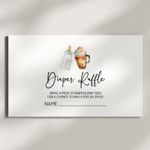 Carte D'accompagnement Un Bébé Brasse Du Café Baby shower Déchets Raffle