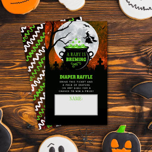 Carte D'accompagnement Un bébé brasse une couche de Baby shower d'Hallowe