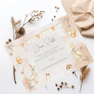 Carte D'accompagnement Un chicane à Baby shower siffleur