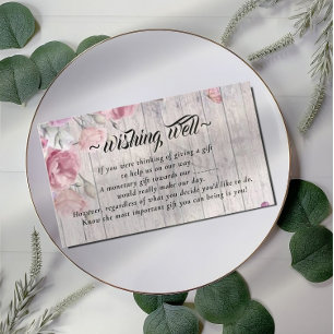 Carte D'accompagnement Un goût floral rustique pour le Mariage