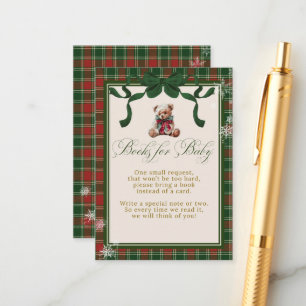 Carte D'accompagnement Un joyeux petit ours en peluche de Noël pour bébé