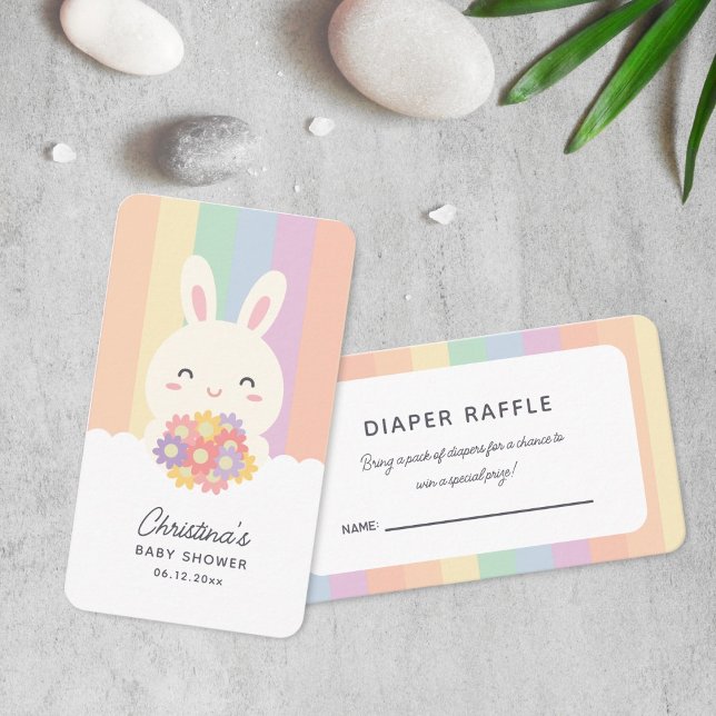 Carte D'accompagnement Un lapin est sur le chemin Baby shower Déchets Raf (Créateur téléchargé)
