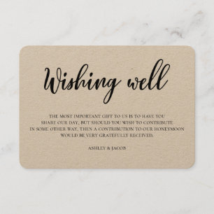 Carte D'accompagnement Un mariage rustique qui souhaite bien. Insertion k