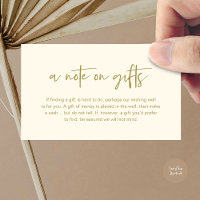 Un mot sur les cadeaux, Espèces pour le Fonds de V