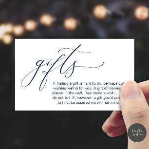 Carte D'accompagnement Un mot sur les cadeaux, voeux de lune de miel, Cad