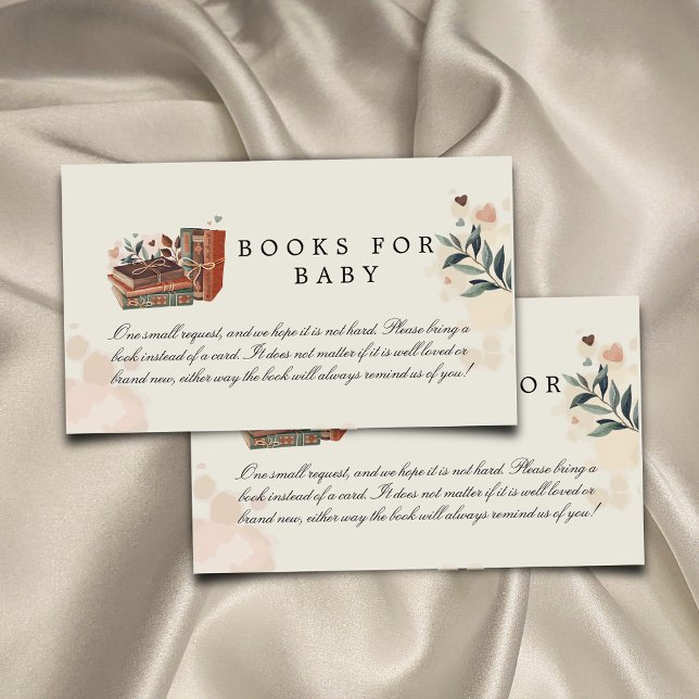 Carte D'accompagnement Un nouveau chapitre Baby shower livres pour bébé (Créateur téléchargé)