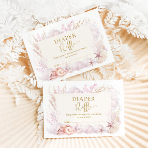 Carte D'accompagnement Un océan de rêve sous la mer Baby Diaper Raffle