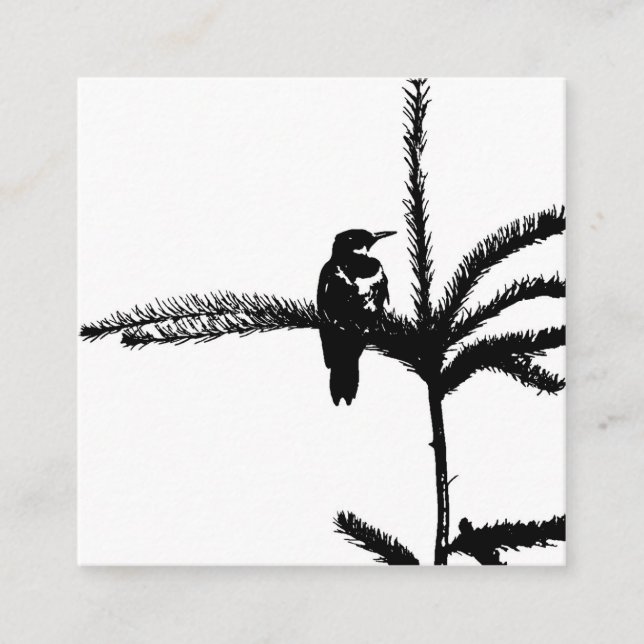 Carte D'accompagnement Un oiseau sur une branche (Devant)