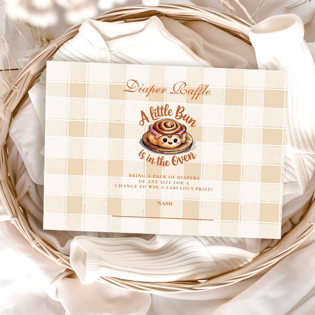 Carte D'accompagnement Un pain dans le Baby shower four Diapper Raffle (Créateur téléchargé)