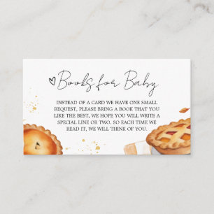 Carte D'accompagnement Un petit Baby shower à la croûte Livres pour bébé