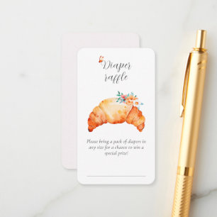 Carte D'accompagnement Un petit Baby shower au raffe de café Croissant