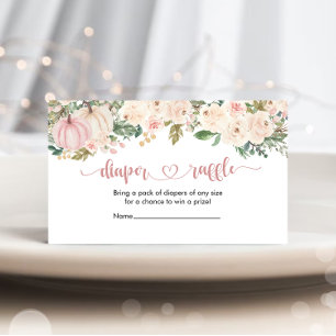 Carte D'accompagnement Un Petit Baby shower Citrouille Tickets De Raffle