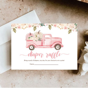 Carte D'accompagnement Un Petit Baby shower Citrouille Tickets De Raffle