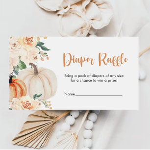 Carte D'accompagnement Un Petit Baby shower Citrouille Tickets De Raffle