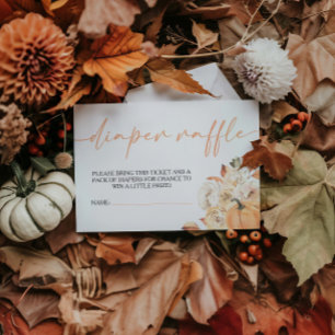 Carte D'accompagnement Un Petit Baby shower D'Automne Citrouille Déchets 