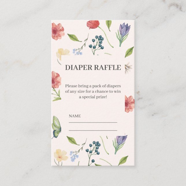 Carte D'accompagnement Un petit Baby shower de fille Fleur sauvage (Devant)