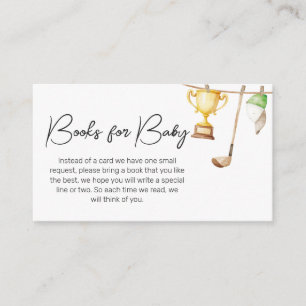 Carte D'accompagnement Un petit Baby shower de golf Putter Livres pour bé