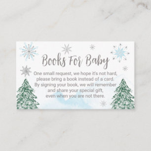 Carte D'accompagnement Un petit Baby shower de Noël hivernal