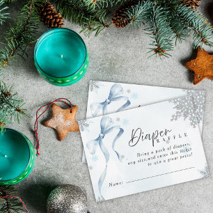 Carte D'accompagnement Un petit Baby shower de Parties scintillant Snowfl