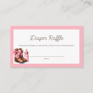 Carte D'accompagnement Un petit Baby shower de rodéo occidental rose