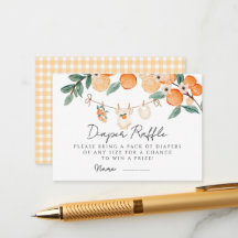 Un Petit Baby shower D'Orange En vichy Citrus