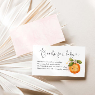 Carte D'accompagnement Un Petit Baby shower Orange Cutie Livres Pour Bébé