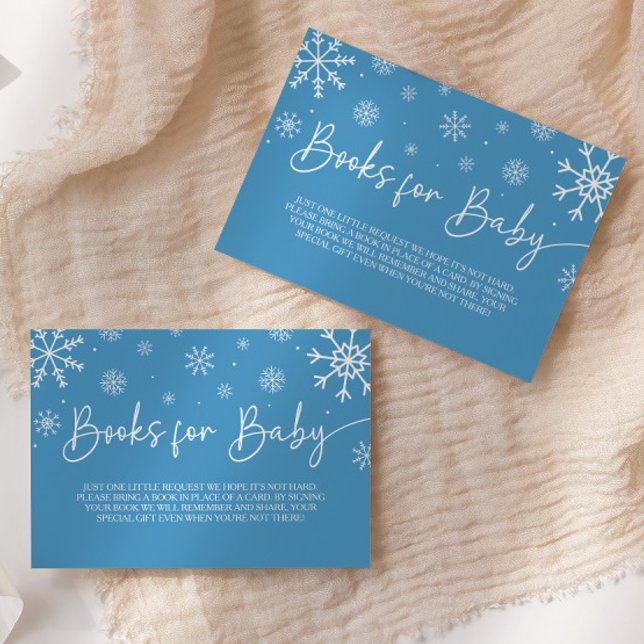 Carte D'accompagnement Un Petit Baby shower Snowflake Livres Pour Bébé (Créateur téléchargé)