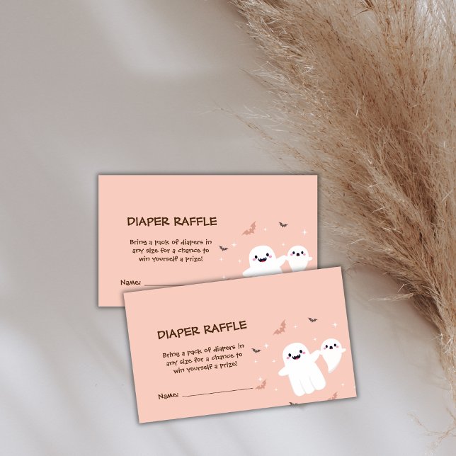 Carte D'accompagnement Un Petit Boom Est Presque Un Fantôme De Baby showe (A Little Boo Is Almost Due Baby Shower Ghost Enclosure Card)