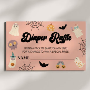 Carte D'accompagnement Un petit bou Halloween Baby shower Déchets Raffle