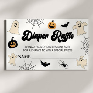 Carte D'accompagnement Un petit bou Halloween Baby shower Déchets Raffle
