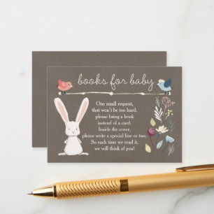 Carte D'accompagnement Un Petit Bunny Livres Pour Demande De Livre Bébé