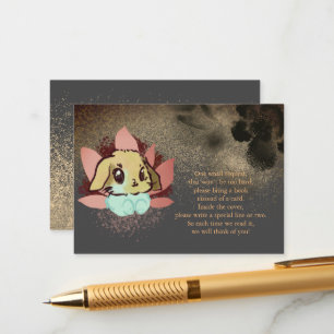 Carte D'accompagnement Un Petit Bunny Parties scintillant Baby shower Dem