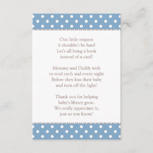 Carte D'accompagnement Un petit carnet de Baby showers bleu ardoise