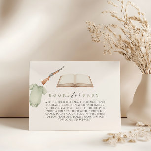 Carte D'accompagnement Un petit chasseur est en route baby shower.