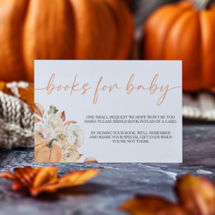 Carte D'accompagnement Un Petit Citrouille Automne Baby showers Livres Po
