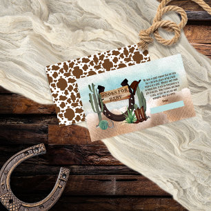 Carte D'accompagnement Un petit cowboy Baby shower occidental Livres pour