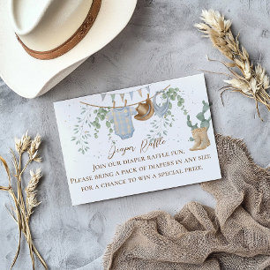 Carte D'accompagnement Un Petit Crochet De Baby shower De Cowboy