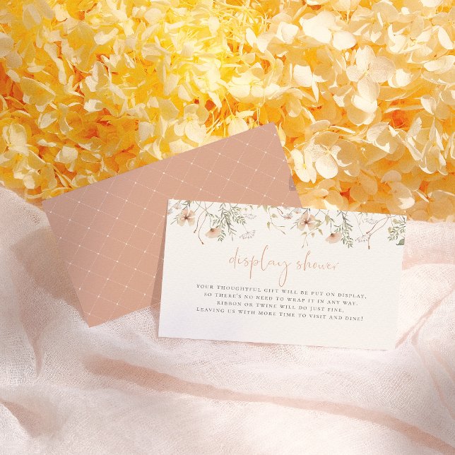 Carte D'accompagnement Un Petit Fleur sauvage Boho Baby Display Douche (Créateur téléchargé)