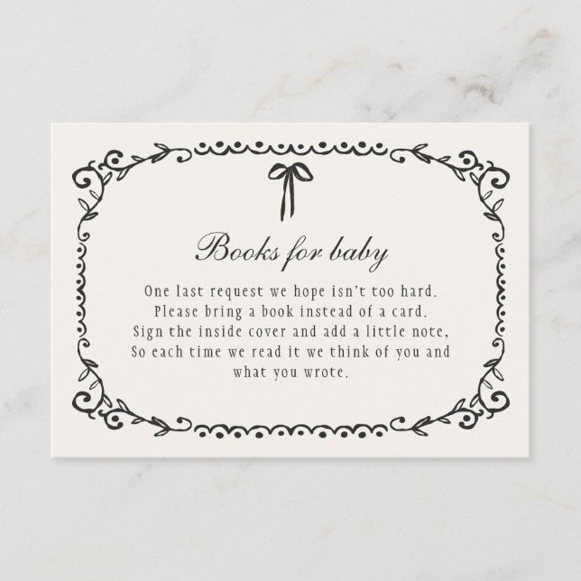 Carte D'accompagnement Un petit livre Bow noir Halloween Livres pour bébé (Devant)