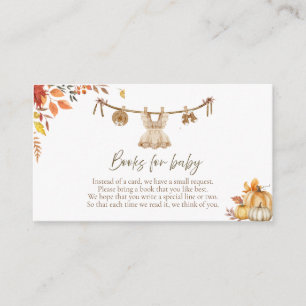 Carte D'accompagnement Un petit livre Citrouille pour bébé, Lave Boho Aut