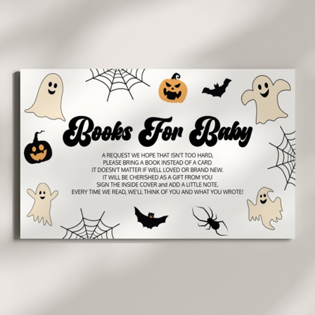 Carte D'accompagnement Un Petit Livre Halloween Baby showers Livres Pour  (Créateur téléchargé)