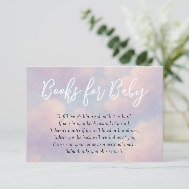 Carte D'accompagnement Un petit morceau de livres du ciel pour bébé (Debout devant)