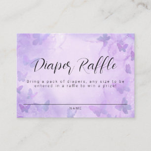 Carte D'accompagnement Un Petit Papillon Violet Douche Raffle