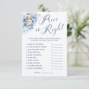Carte D'accompagnement Un Petit Prince Bleu Royal Shower Prix Juste