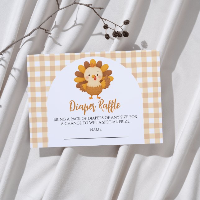 Carte D'accompagnement Un petit raffe au Baby shower de dinde (Créateur téléchargé)