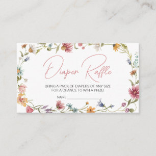 Carte D'accompagnement Un Petit Raffin De Baby shower Fleur sauvage