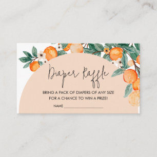 Carte D'accompagnement Un Petit Raffin De Baby shower Orange Cutie