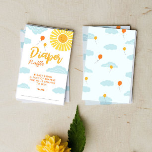 Carte D'accompagnement Un petit rayon de soleil Baby shower Déchets Raffl